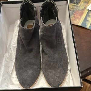 Gray Suede Ankle Boots